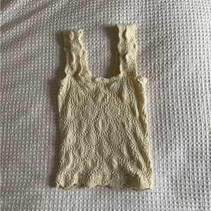 Free People Love Letter Square Neck Tank Top